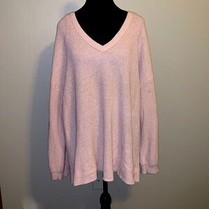 Mauve knit long sweater XXL